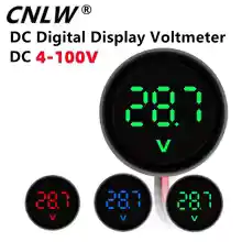 Two-Wire Circular DC Digital Voltmeter (4–100V) with LED Display - Price in Bangladesh